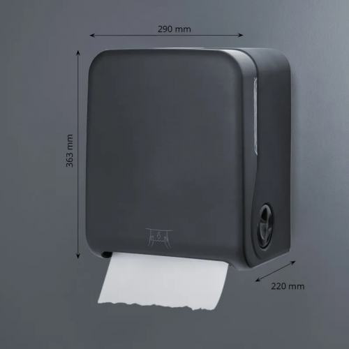 B&W Handtuchrollenspender Autocut SCHWARZ (H1)